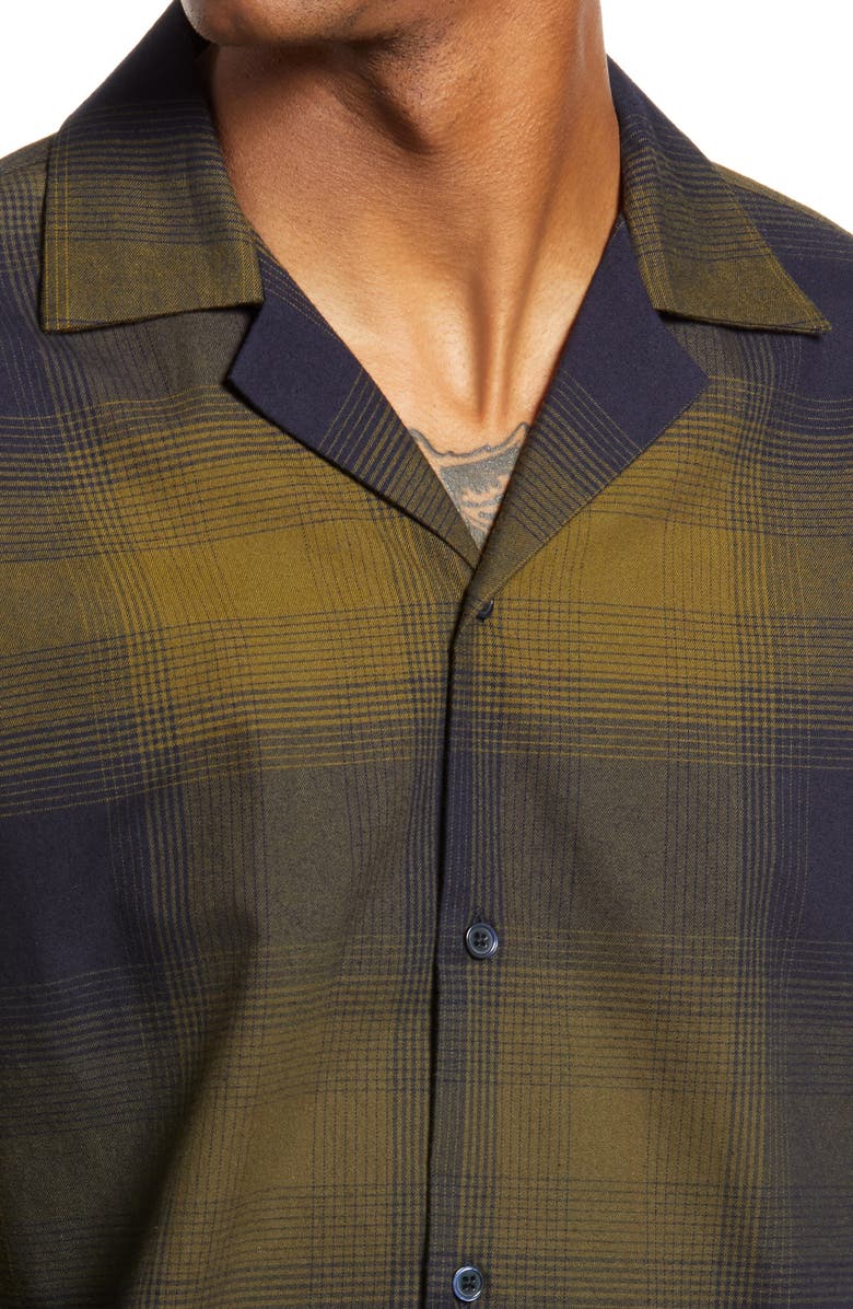 Saturdays NYC Marco Plaid Flannel Men's Button-Up Shirt, Alternate, color, 