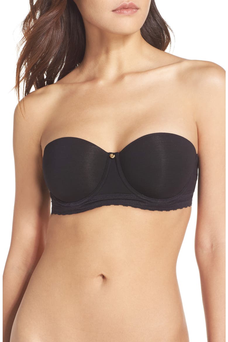 Truly Smooth Strapless Underwire Bra, Main, color, BLACK