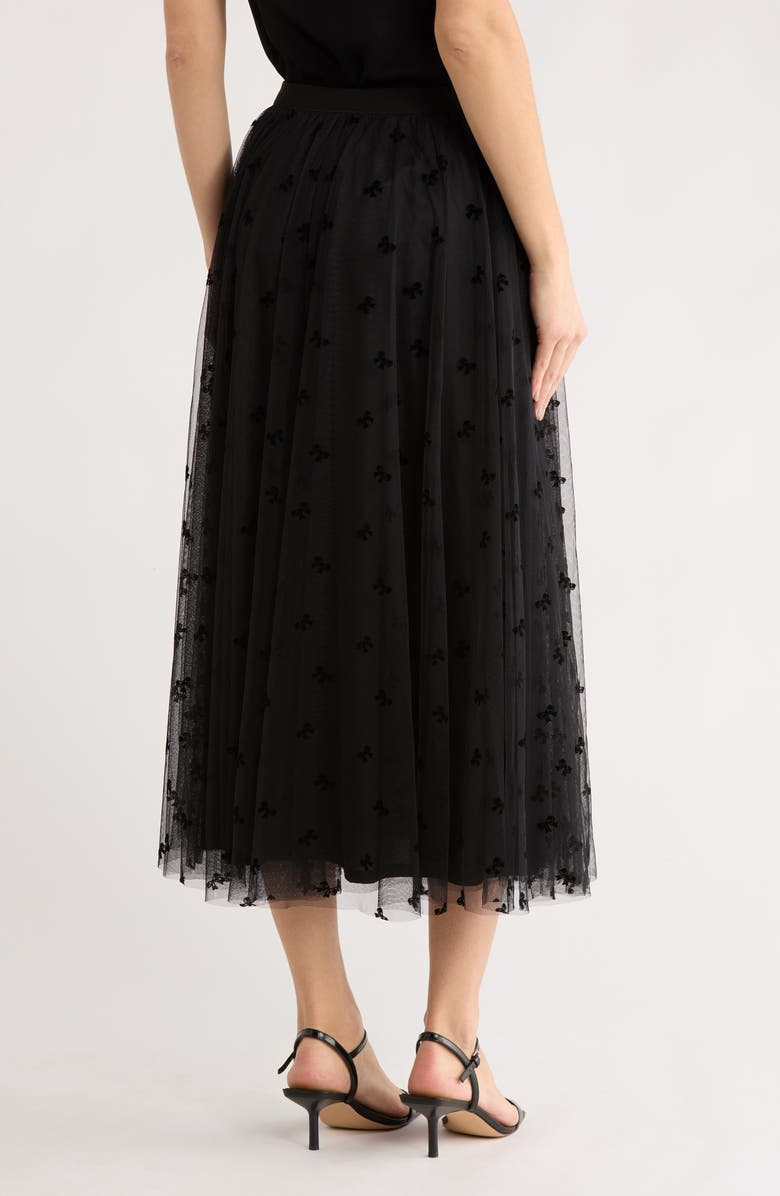 DR2 by Daniel Rainn Swiss Dot A-Line Skirt, Alternate, color, R047 Black