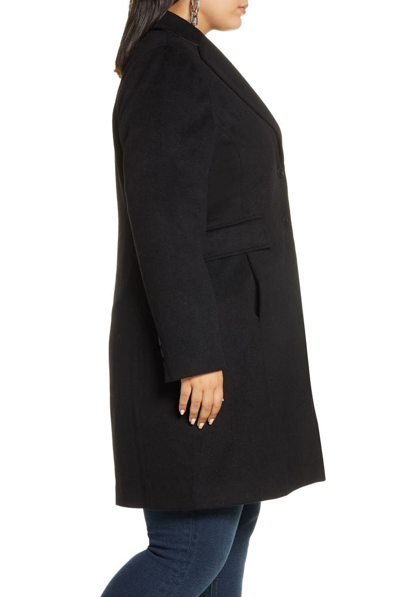 Wool Blend Topcoat, Alternate, color, BLACK