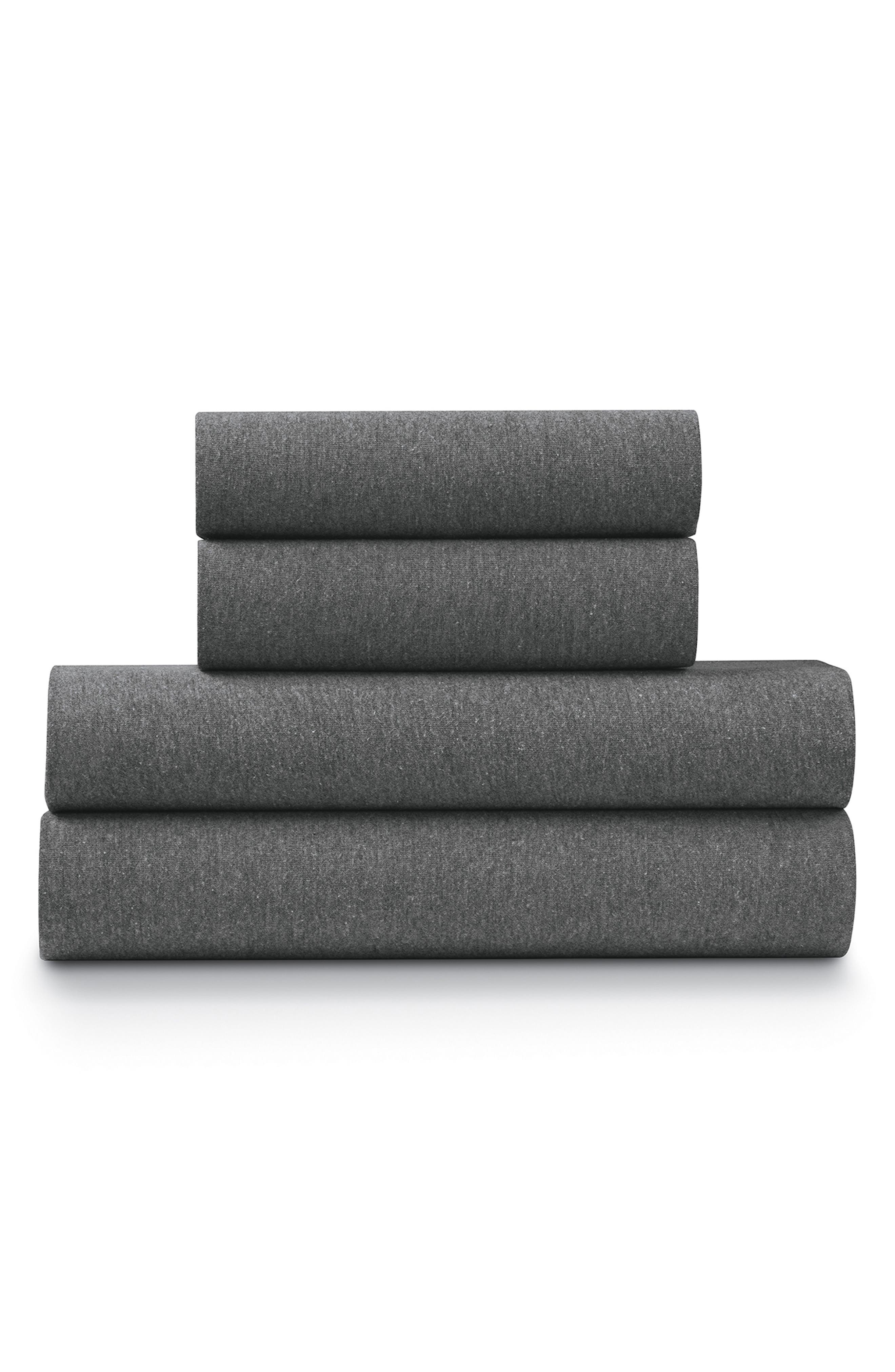 ELLA JAYNE HOME Blue Heather Jersey Knit 3-Piece Twin Sheet Set