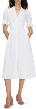 DVF Erica Eyelet A-Line Dress