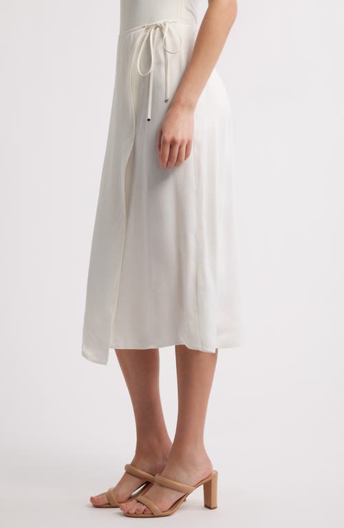 Hugo Boss Boss Vamarni Wrap Skirt In Soft Cream