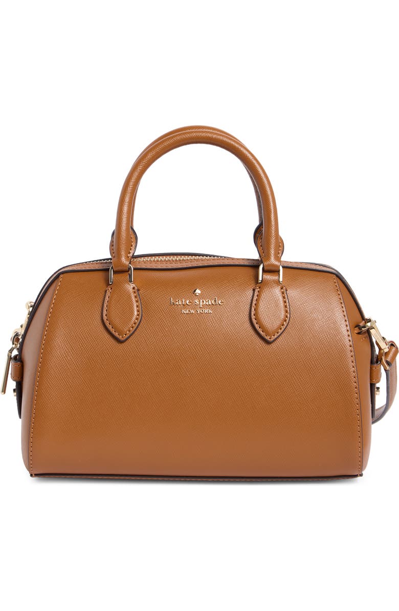 Kate Spade New York madison saffiano leather small satchel, Main, color, Cavern Clay