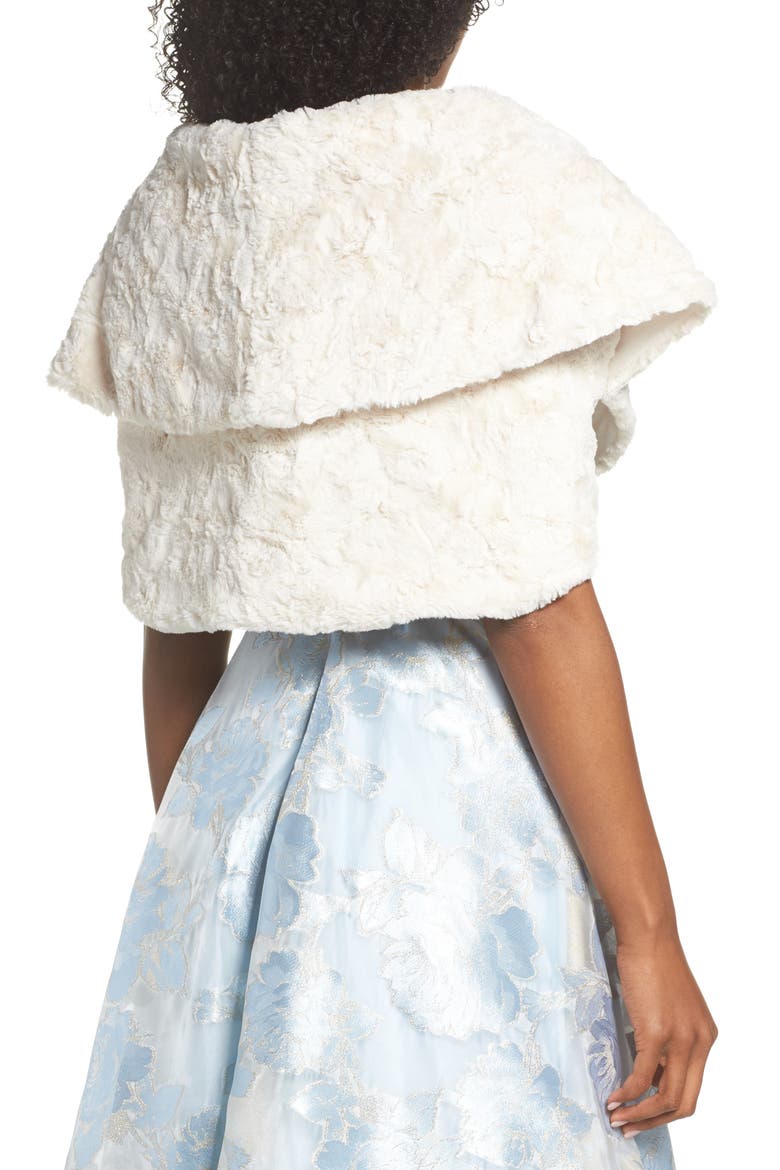 Faux Fur Stole, Alternate, color, IVORY