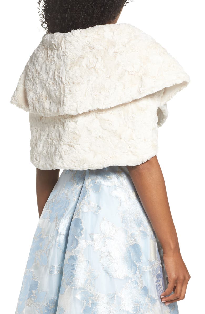 Eliza J Faux Fur Stole, Alternate, color,
