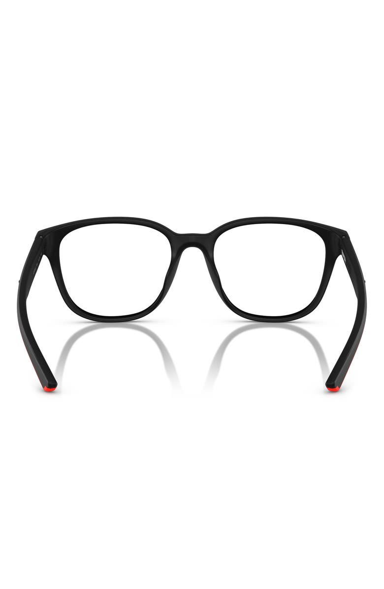 Scuderia Ferrari 54mm Round Optical Glasses, Alternate, color, Matte Black