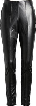 Tahari ASL Faux Leather Ponte Pants