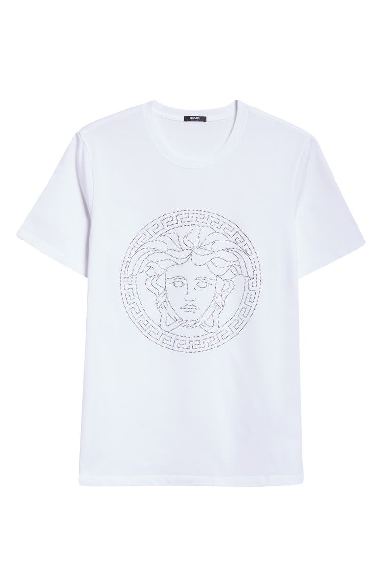Versace Crystal Medusa Graphic T-Shirt, Main, color, 
