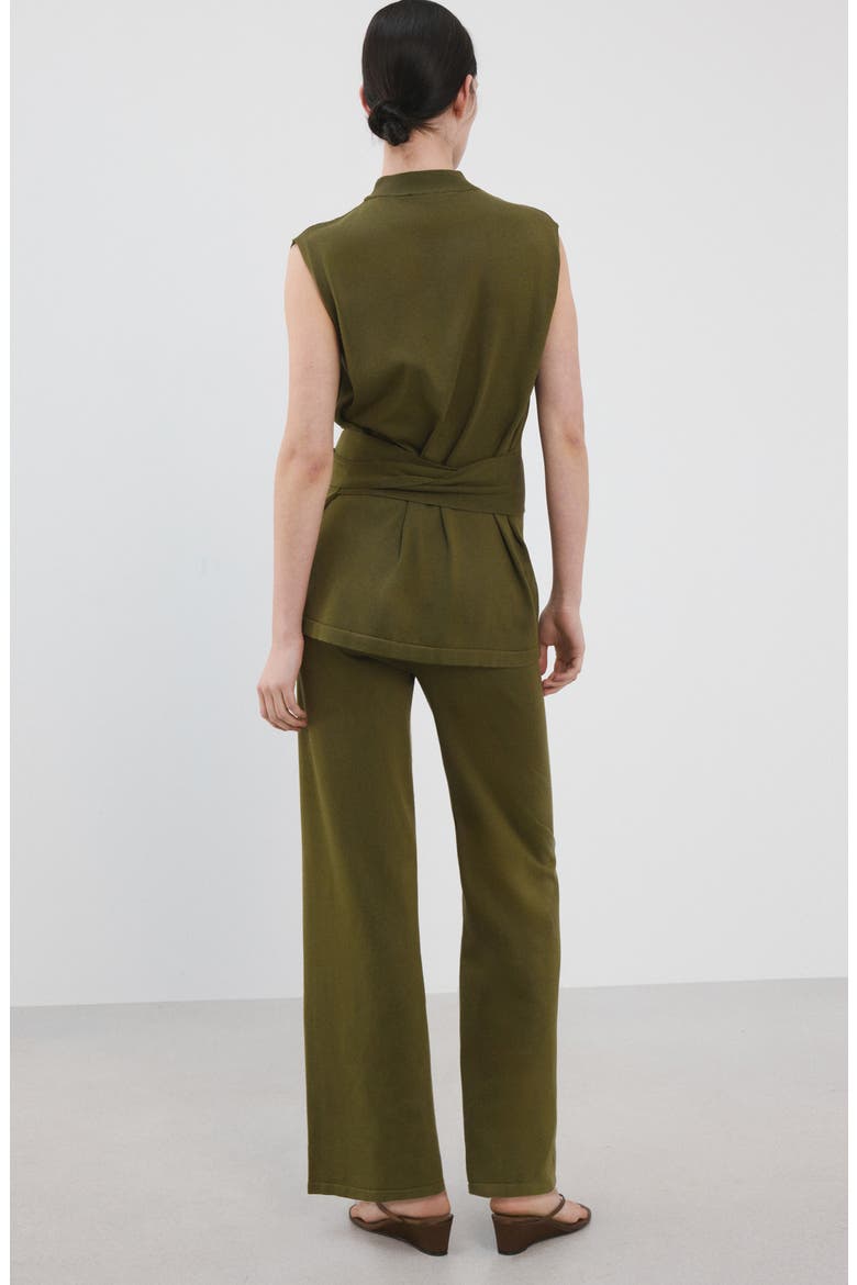 Pull-On Straight Leg Knit Pants, Alternate, color, KHAKI GREEN