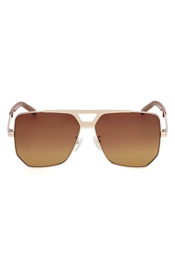 Mcm 59mm Polarized Navigator Sunglasses In Brown