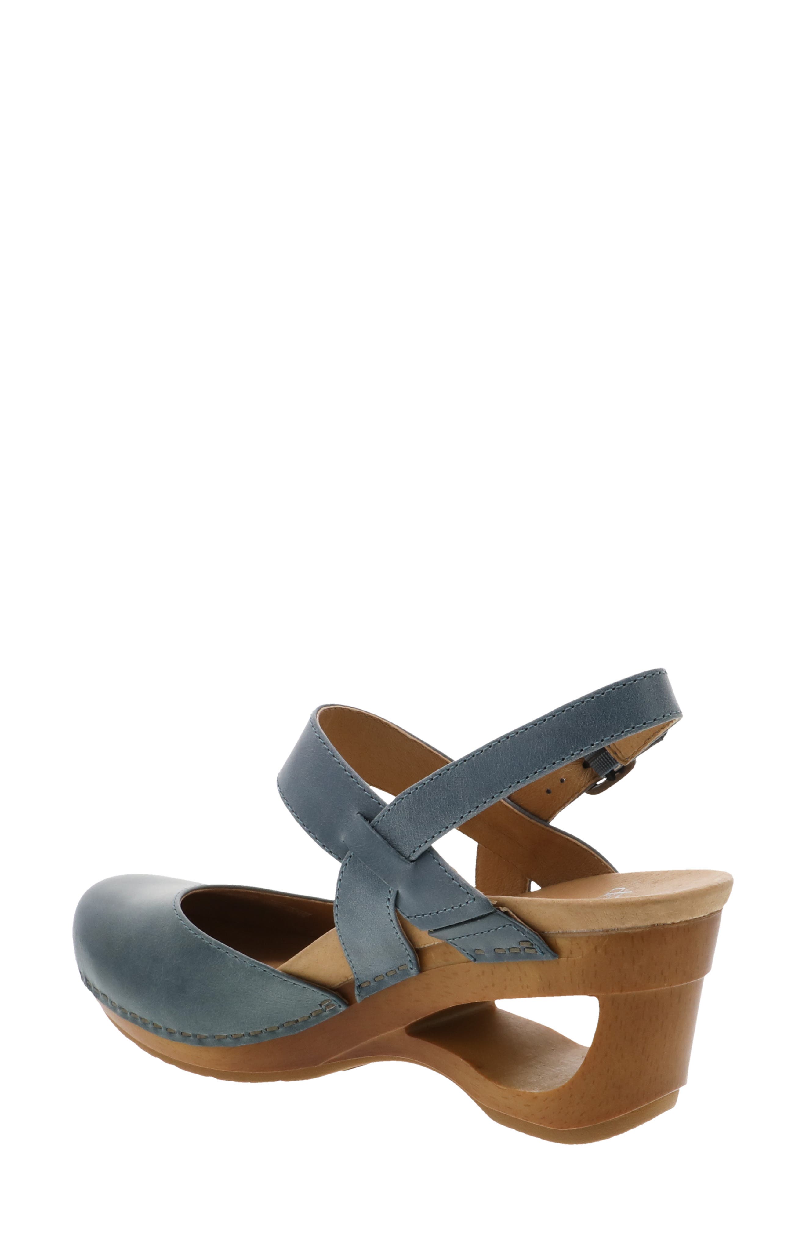Taci Slingback Clog Sandal, Alternate, color, DENIM LEATHER