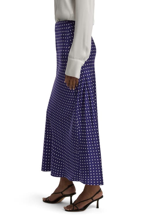 Shop Favorite Daughter The Favorite Satin Slip Skirt In Venetian Ditsy Dot