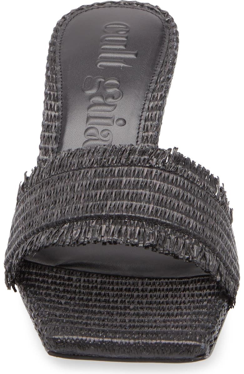 Cult Gaia Ada Raffia Slide Sandal, Alternate, color, Black