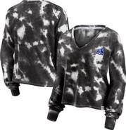 FANATICS Women's Fanatics Branded White/Black Chicago White Sox Tie-Dye V-Neck Pullover Cropped Tee
