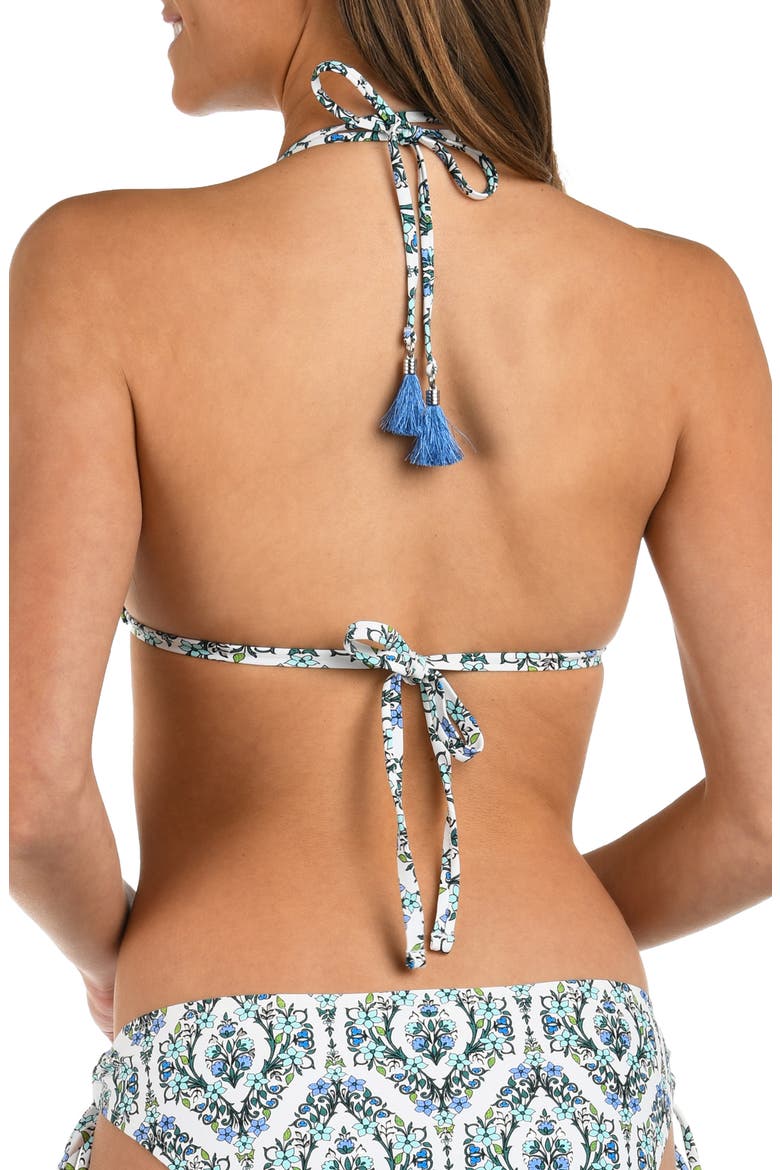 DEJA-BLUE HALTER BRA, Alternate, color, BLUE