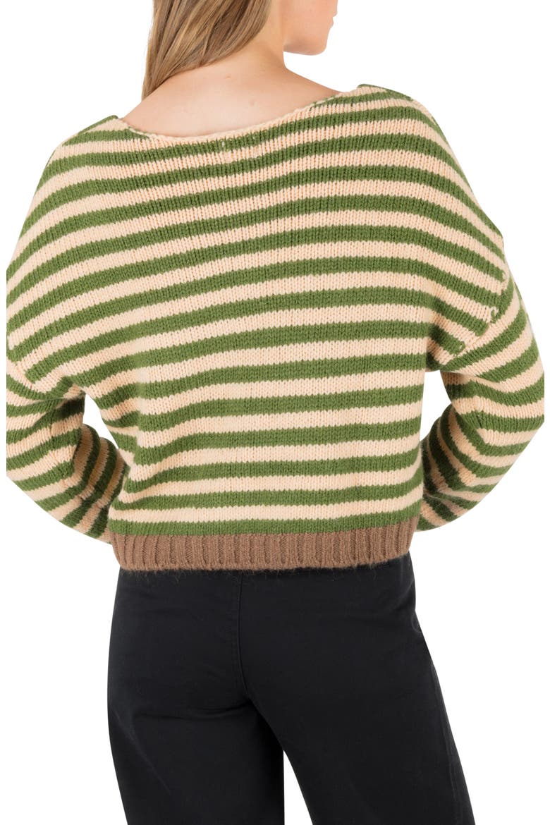 Campfire V-Neck Sweater, Alternate, color, KALE