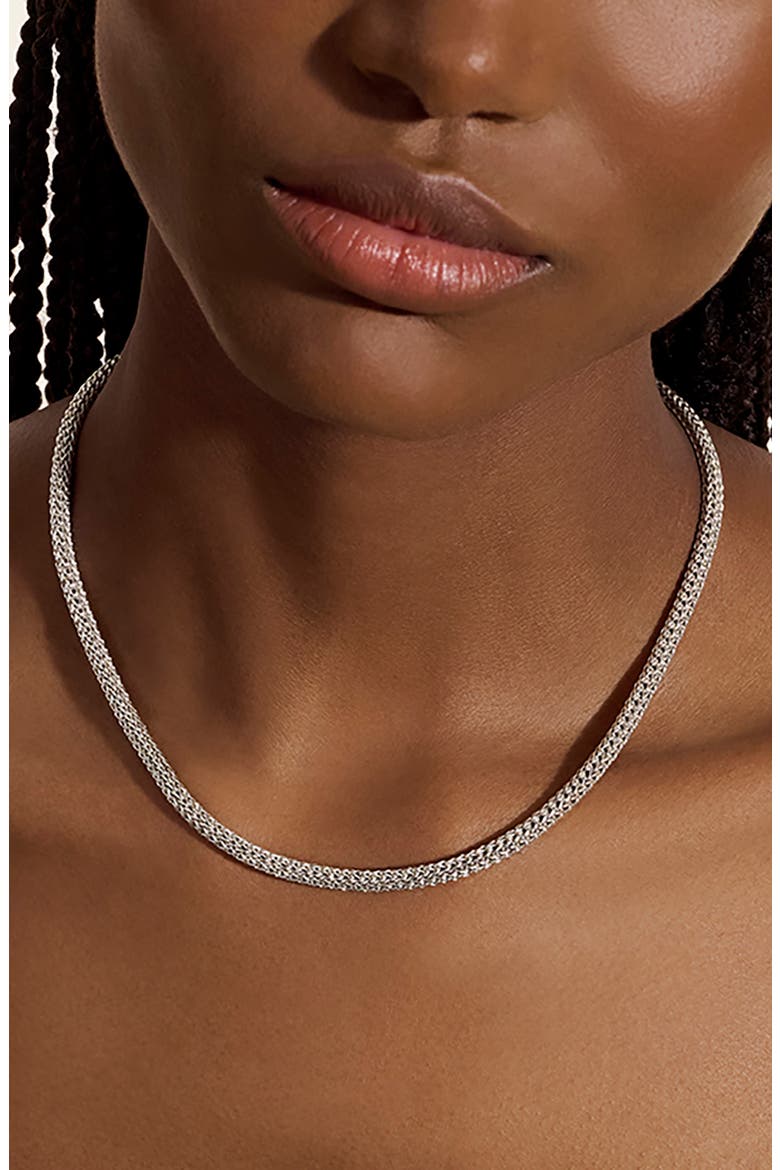 Icon Necklace, Sterling Silver, Alternate, color, SILVER