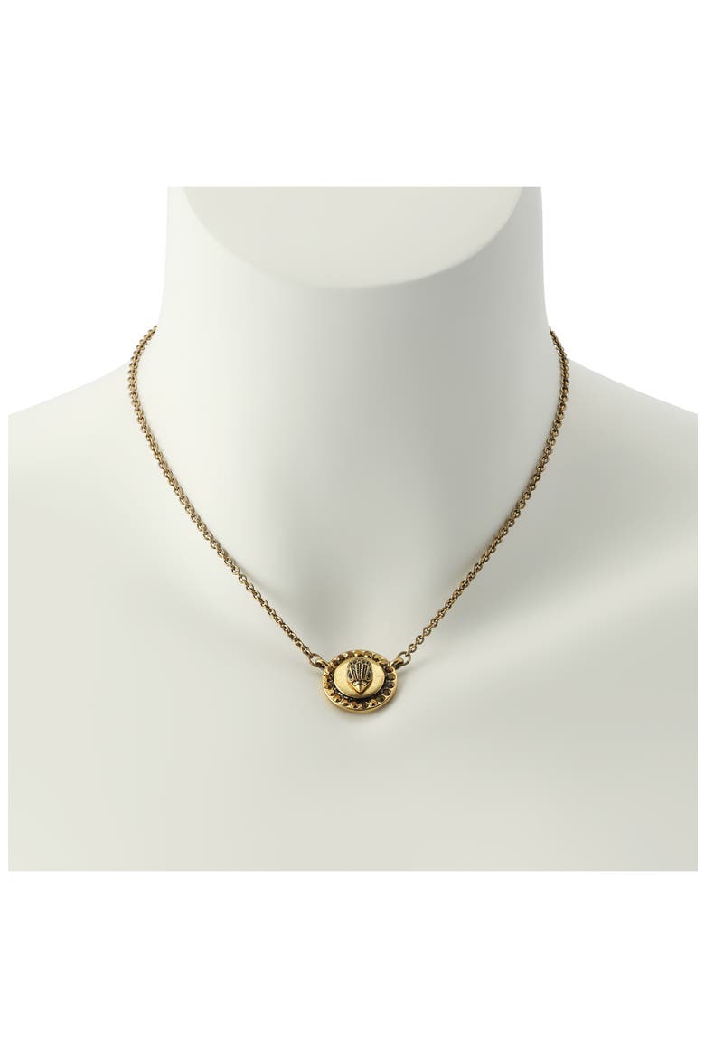 Eagle Short Pendant Necklace, Alternate, color, BRASS