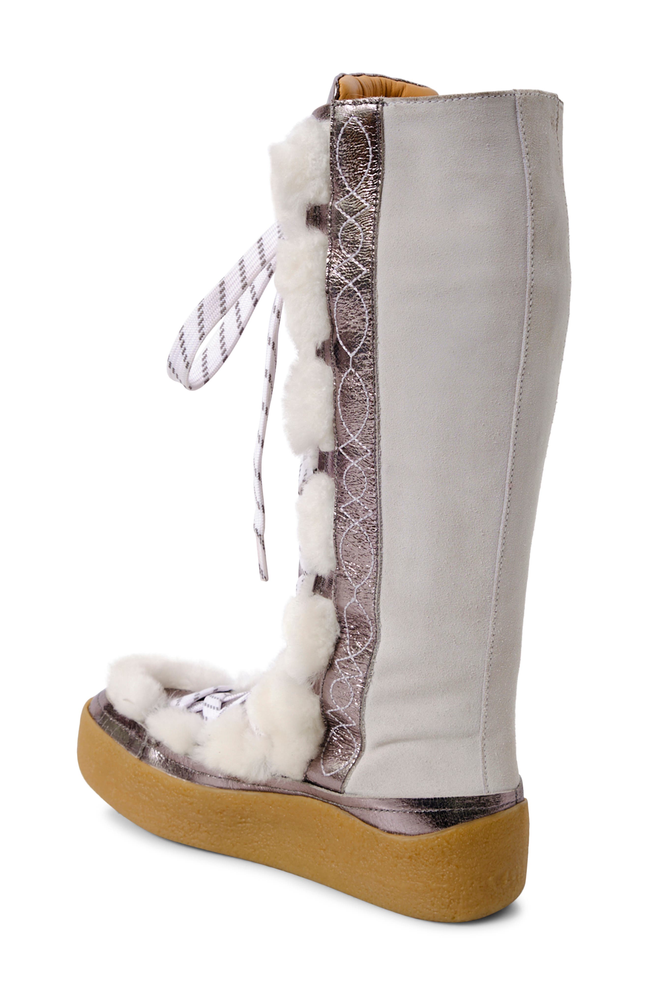 Free People Wilder Genuine Shearling Boot, Alternate, color, 