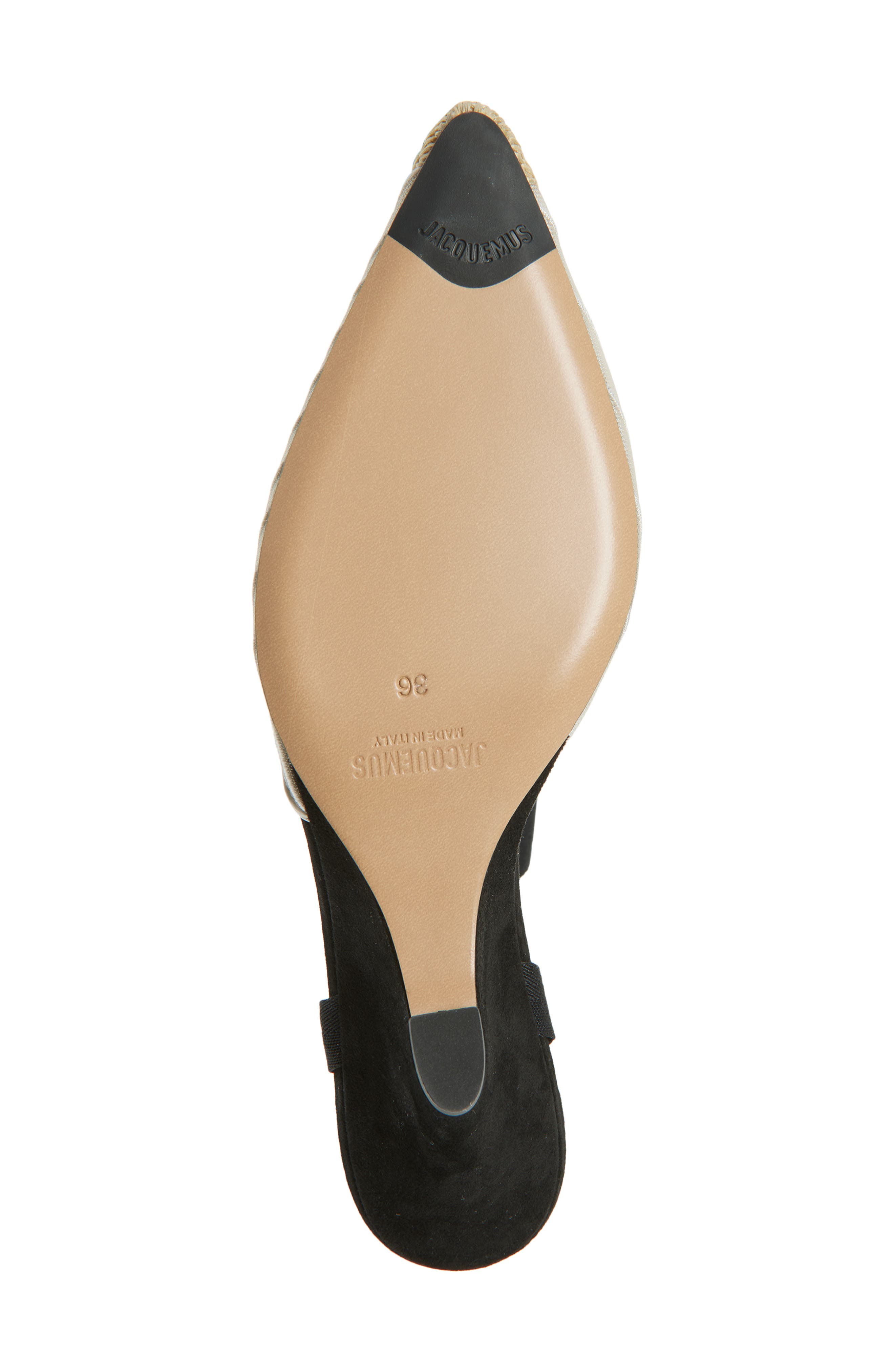 Jacquemus Les Espadrilles Pointed Toe Wedge Pump, Alternate, color, White