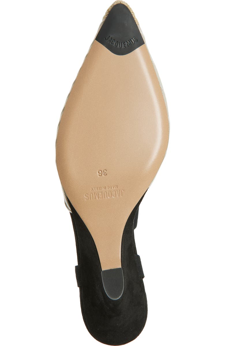 Jacquemus Les Espadrilles Pointed Toe Wedge Pump, Alternate, color, White