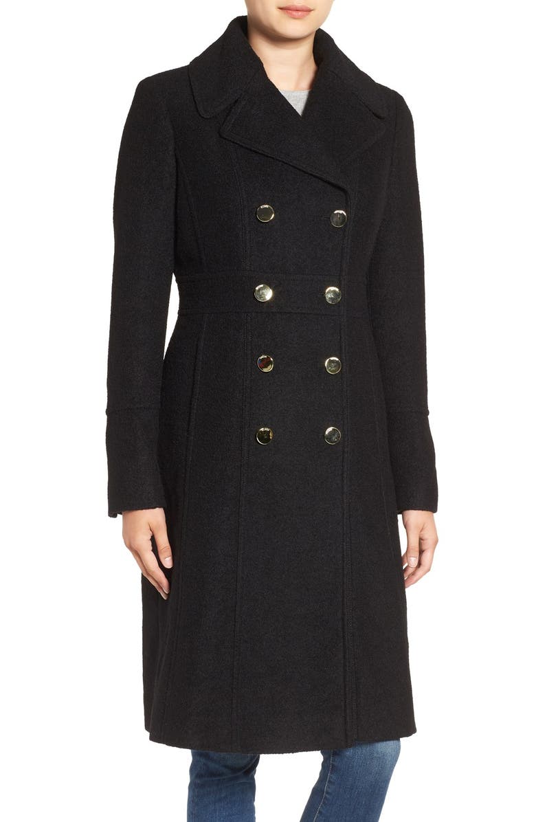 GUESS Fit & Flare Military Coat, Main, color, 