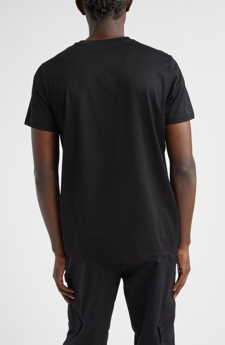 Moncler Logo Cotton T-Shirt, Alternate, color, Black