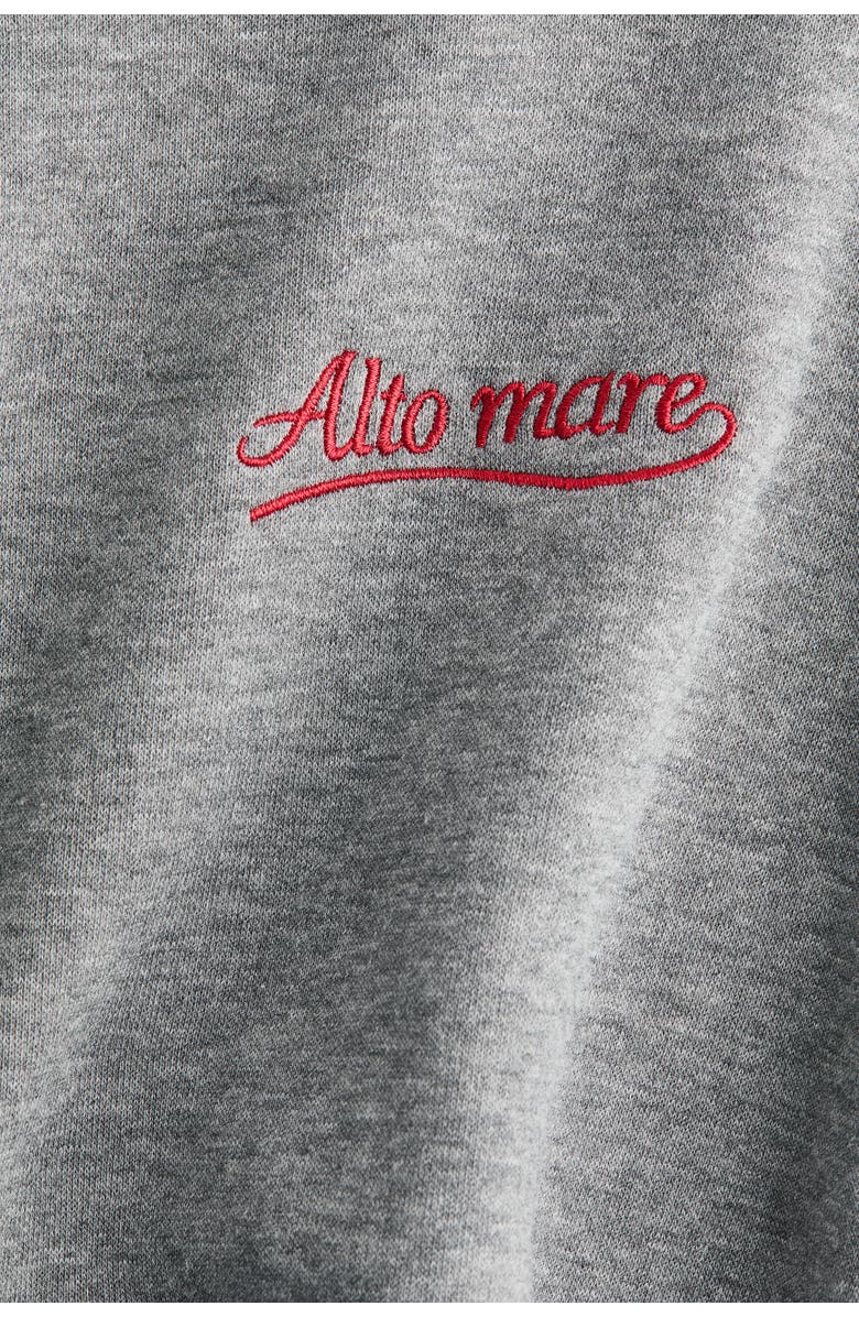 H&M Sweatshirt with motif, Alternate, color, Gray Melange/Alto Mare