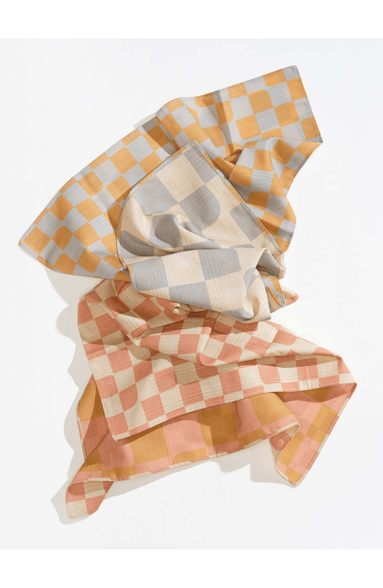 Tortuga Forma Checker Dinner Napkins - Quiet Season Set of 4, Alternate, color, Strata