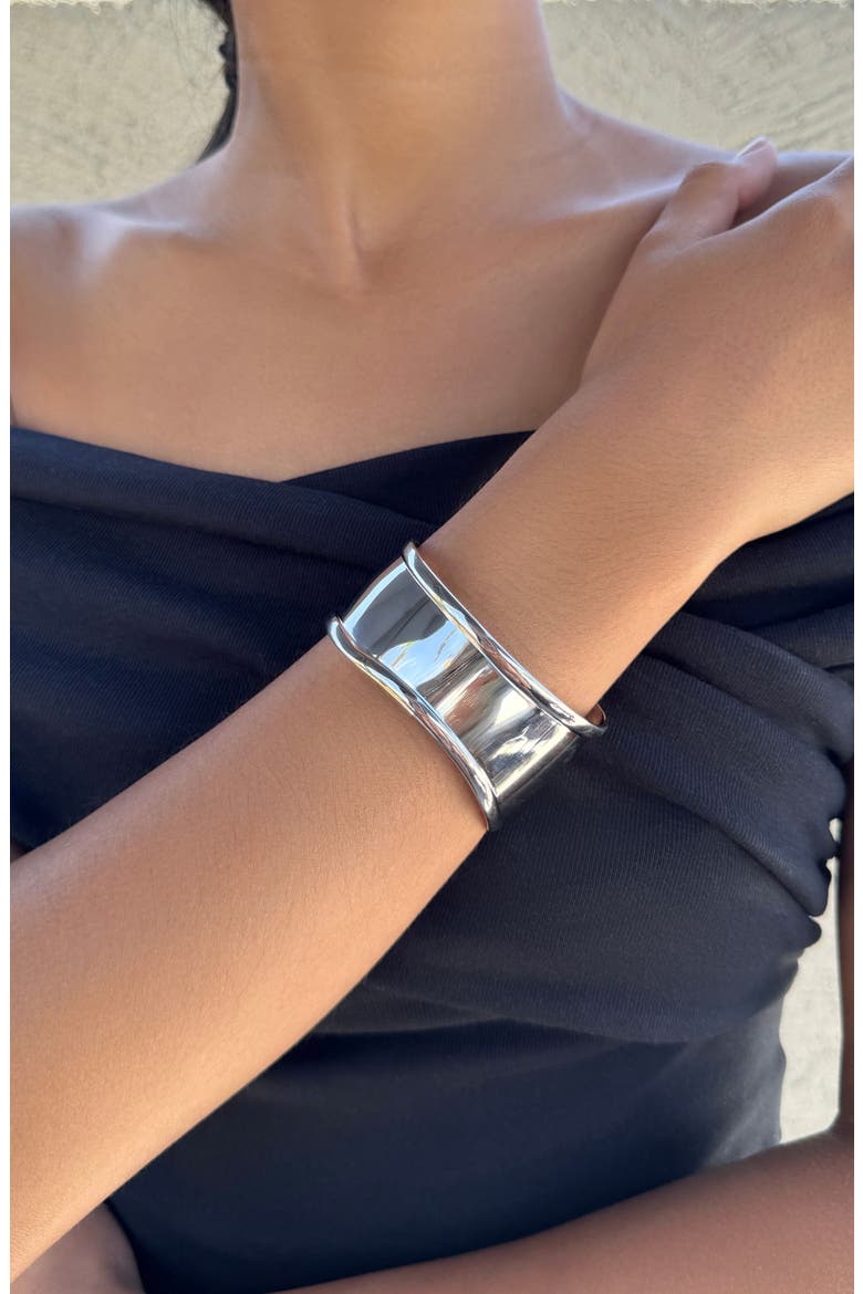 Tapered Cuff Bracelet, Alternate, color, SILVER