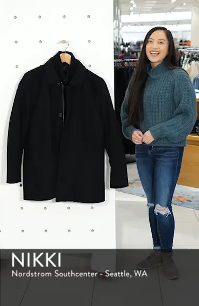 Melton Car Coat with Removable Bib, sales video thumbnail