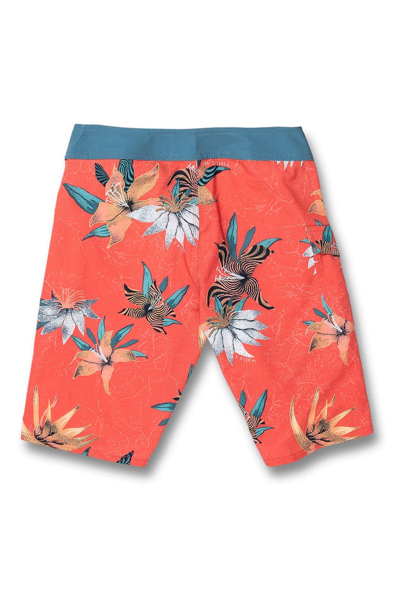 Verano Stone Mod Board Shorts, Alternate, color, CAYENNE