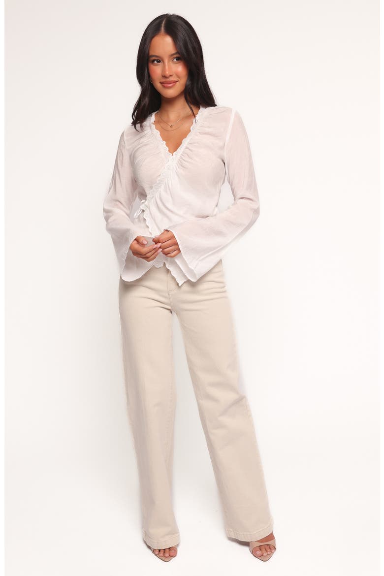 Adira Wrap Top, Alternate, color, WHITE