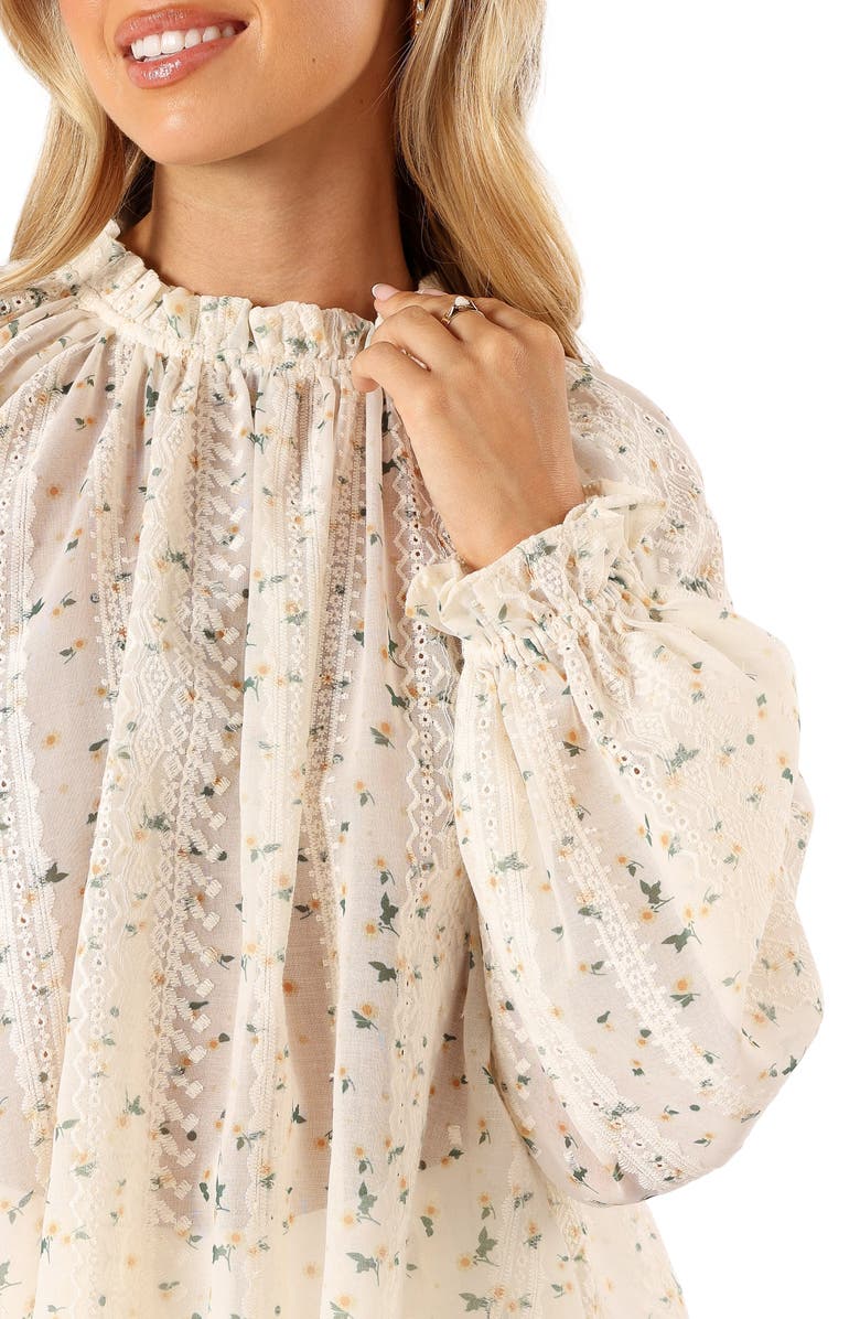 Petal & Pup Annie Floral Print Long Sleeve Shirt, Alternate, color, 