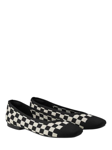 Square-Toe V-Cut Flats (Margot 2.0)