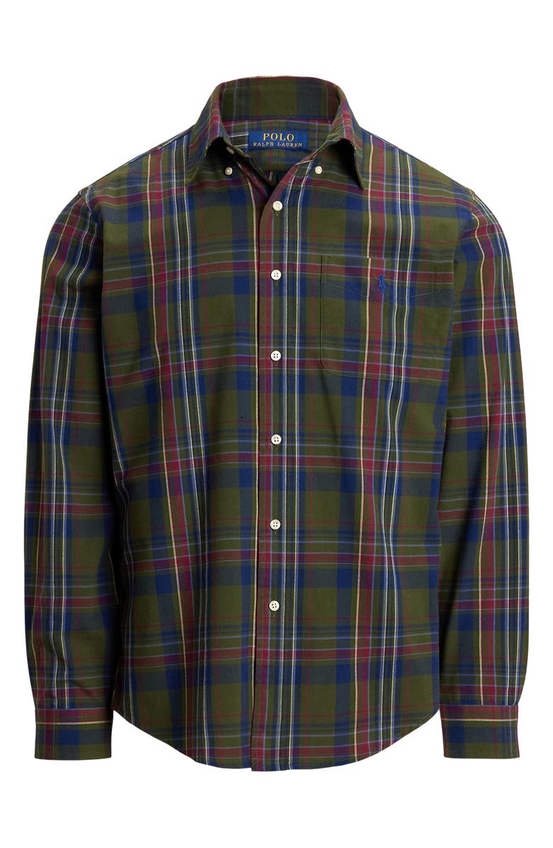 Polo Ralph Lauren Madras Plaid Performance Button-Down Shirt, Alternate, color,