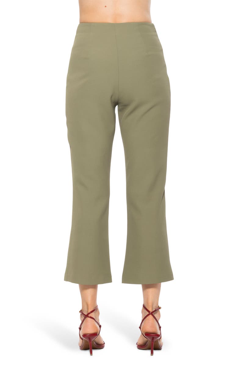 Alexia Admor Quinn Flared Cropped Pants, Alternate, color, Green