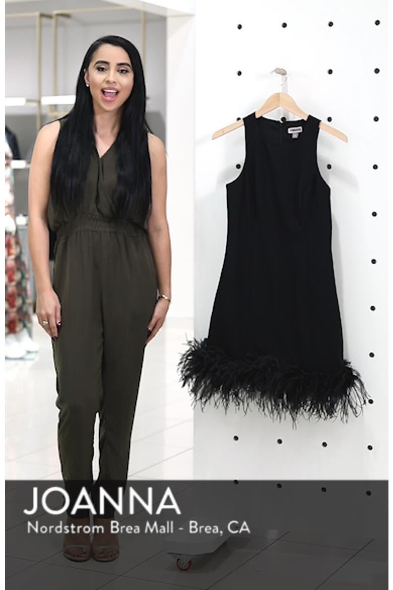 Feather Hem Sheath Dress video