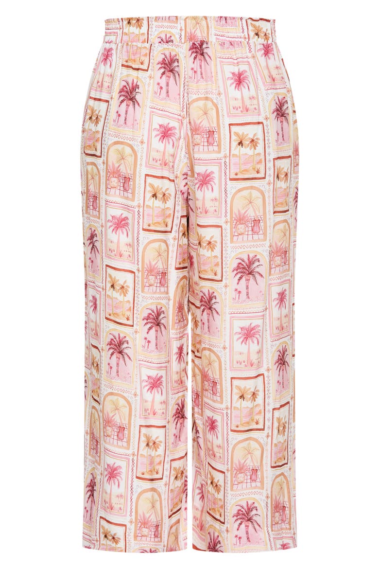 Postcard Print Wide Leg Pants, Alternate, color, POSTCARD SOIREE
