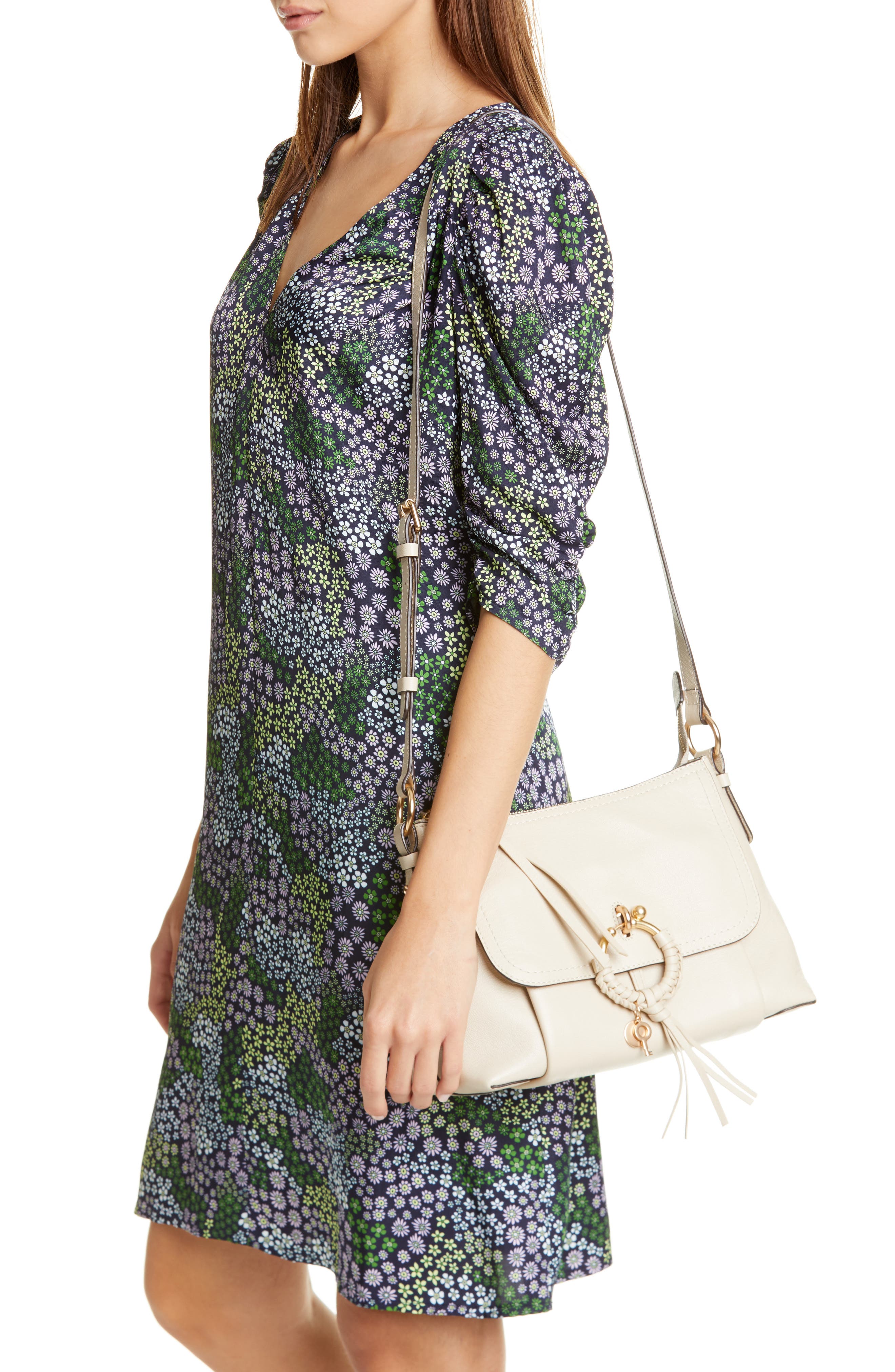 Small Joan Leather Shoulder Bag, Alternate, color, CEMENT BEIGE