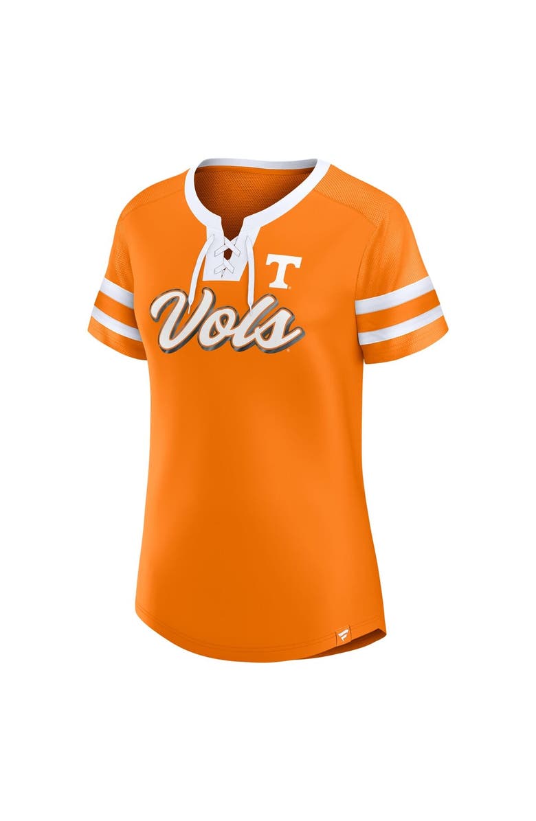 FANATICS Women's Fanatics Tennessee Orange Tennessee Volunteers Iconic Athena Lace-Up T-Shirt, Alternate, color, Tennessee Orange