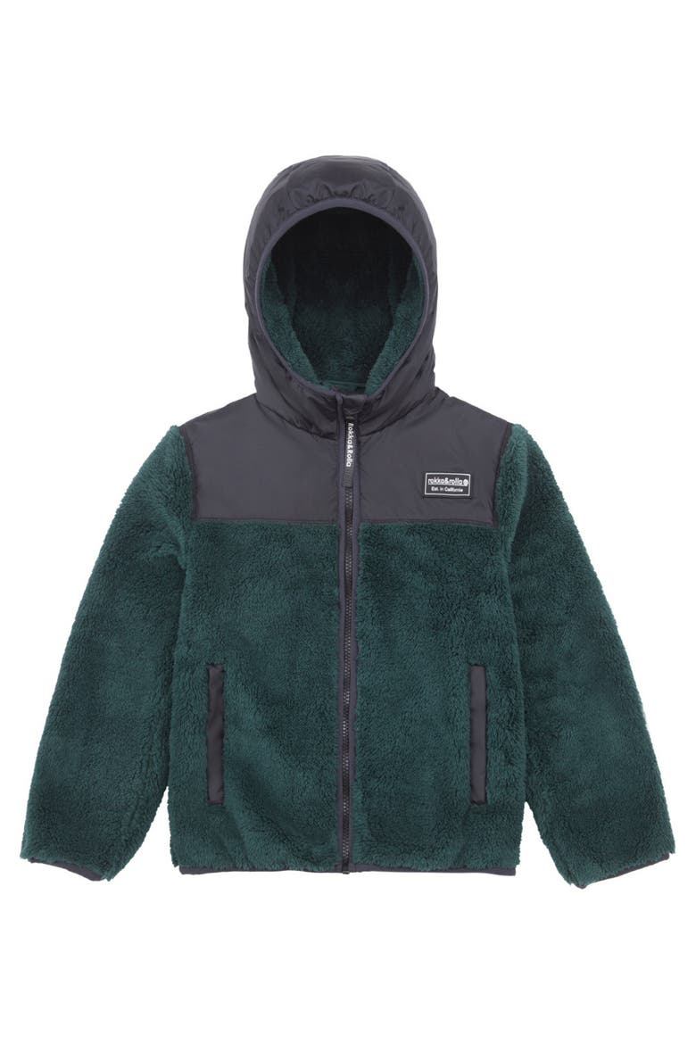 Kids' Teddy Soft Fleece Jacket, Alternate, color, Pine green