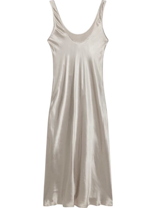 MINT VELVET MINT VELVET NEUTRAL SATIN SLIP DRESS