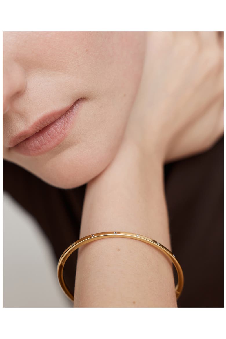 Lab Grown Diamond Station Bangle, Alternate, color, 18K GOLD VERMEIL / DIAMOND
