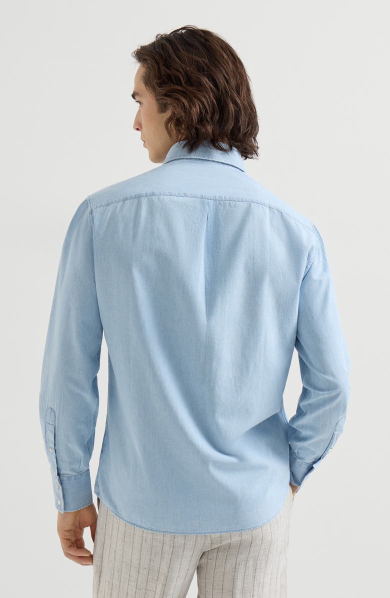 Brunello Cucinelli Chambray shirt, Alternate, color, Medium Denim
