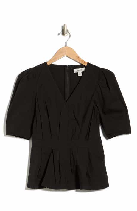 JASON WU V-Neck Puff Sleeve Top