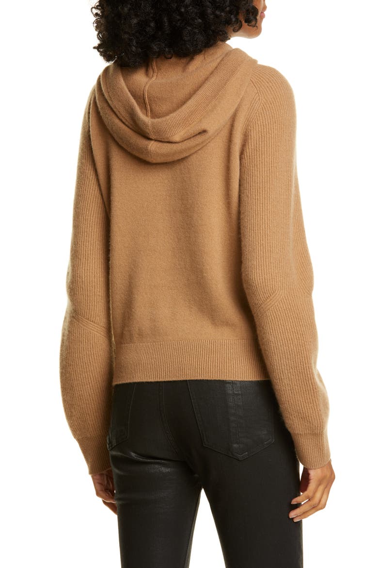 Logan Cashmere Hoodie, Alternate, color, CAMEL