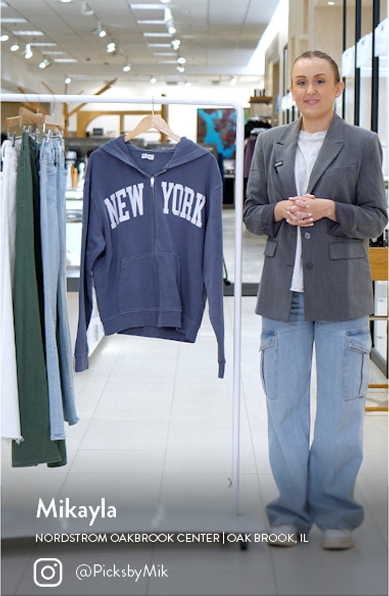 New York Washed Zip-Up Hoodie, sales video thumbnail