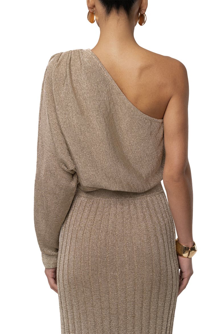 Resort Metallic Bodysuit, Alternate, color, Gold
